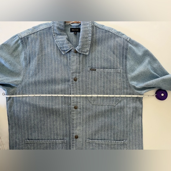 Brixton men’s chore coat sz L, love it for women too, worn once for photoshoot - Picture 9 of 10